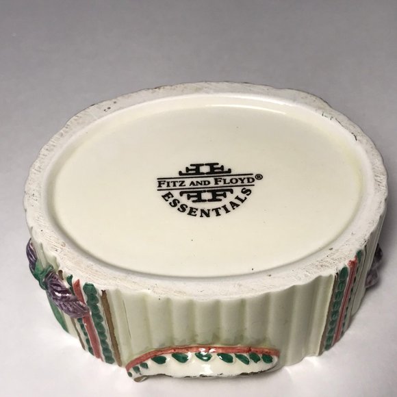 Vintage Fitz and Floyd Essentials Trinket Box Jewe - Picture 9 of 12